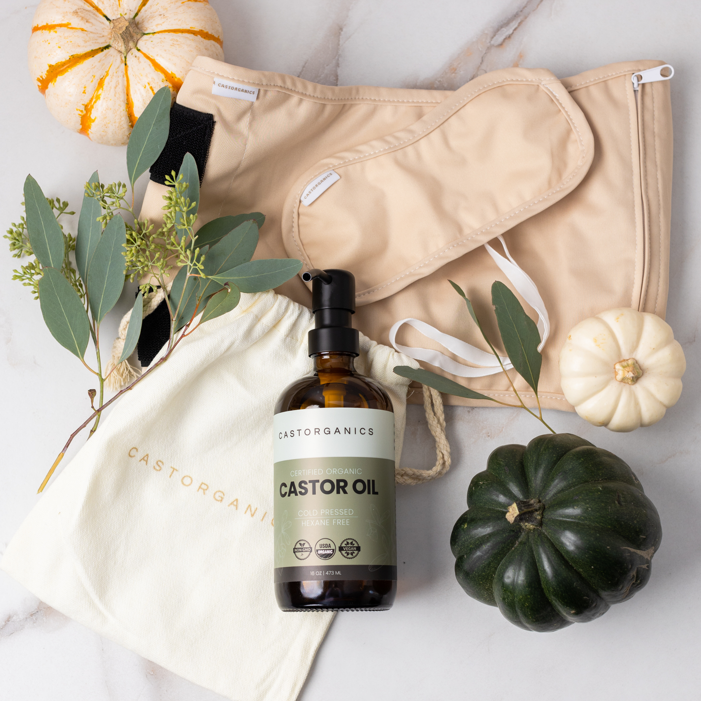 USDA Organic Castor Oil with Metal Pump